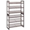 Metal Shoe Rack, 6 Tier Shoe Rack for Closet, Holds 18-24 Pairs of Shoes, 29.5" W x 11.6" D x 24" H, Stackable, for Entryway, Hallway, Living Room Bronze