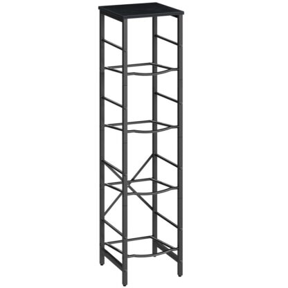 Black Metal Water Dack, Uchwyt butelki z wodą, 5 Galon Water Down Rack, 4-Stojak na butelkę z poziomem, Stojak z dzbanem wodnym, dla Kuchni, Salon, Biuro