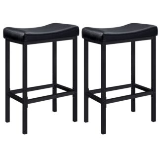 Bar Stools, Sada 2 BaBarové stoličkyStolica výšky počítadla, Sedlová stolica so zakriveným povrchom, Kuchynské stoličky, 24.8 Palce, 2.4" Hrubé čalúnenie, pre kuchyňu, Jedáleň, Kaviareň