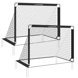 Fotbalové cíle pro děti, 2 Balíček, Trenér fotbalového branky, Přenosné skládací fotbalové cíle, 2-Fotbalové cíle IN-1 s brankovou zdí, 5 Díry, Nosit tašku, Mleté nehty, pro zahradu
