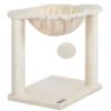 arbre à chat, petite tour de chatons, 15.7 x 11.8 x 16.5 pouces, Hamac avec Sisal Scratch Posts, meubles pour animaux de compagnie, beige