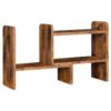 organisateur de bureau, étagère pour le bureau,rack de rangement de table, étagère d'affichage réglable, bibliothèque de bureau, pour salle de bain, table de cuisine et de commode, style industriel, marron rustique