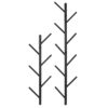 2 pack coat rack wall mounted with 15 hooks, coat tree for coat hat bag scarf clothes, matte black, modern tree branch style hat rack for entryway, bedroom, living room