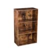 Bookcase, 3-Étagères de rangement à plusieurs niveaux, Armoire de rangement pour livres, Photos, Décorations, dBibliothèquesalon, Chambre à coucher, Bureau, Library, Rustique