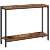 console, 39.4" table de canapé étroite avec étagère, table d'entrée industrielle pour le salon, hallway, foyer, couloir, bureau, Table d'entrée d'accentuation de look de bois, style industiral