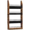 bibliothèque pour enfants, 4 Tiers Rack de bibliothèque pour enfants, étagère de stockage de jouets, 23.6"L x 5.9" W x 46.5 "H, économiser de l'espace, bibliothèque robuste pour les enfants, pour la pépinière, chambre à coucher, brun rustique et noir