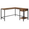 bureau d'angle, Bureau d'ordinateur en forme de L avec tiroir et étagères, table d'ordinateur avec espace pour 2 des ordinateurs, table de bureau, jouer à la table, robuste et stable, assemblage facile