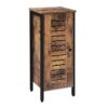 Sideboard, Storage Cabinet, Floor Standing Cabinet, Cupboard, with Louvered Door and 2 Hidden Adjustable Shelves, for Bedroom, Living Room, Study, Kitchen, Hallway, Rustic Brown