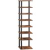 Shoe Rack, 8-Tier Vertical Narrow Shoe Shelf, Shoe Storage Organizer for Small Space, 11" L x 11" W x 53 "H, Closet, Entryway, Hallway, Bedroom