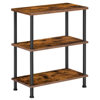 table d'appoint étroite, table de chevet industrielle, table d'appoint mince, table d'appoint empilable pour les petits espaces, petite table de nuit, salon, chambre à coucher, couloir, gain de place, marron rustique