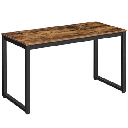 scrivania del computer, scrivania per l'home office, 47.2 x 23.6 X 29.9 tavolo da studio per laptop per PC industriali pollici in soggiorno, camera da letto, STURDy Metal Frame, Assemblaggio facile, rustico marrone e nero