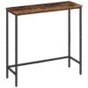 consolle stretta, 29.5" Display da tavolo per piccolo corridoio per il corridoio per il corridoio, camera da letto, soggiorno, foyer, rustico marrone e nero
