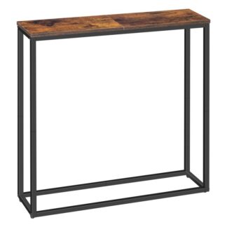 29.5-Tábla Console caol orlach, tábla iontrála beag, Taispeántas Taobh Taobh Taobh Bealaigh don Halla, seomra codlata, seomra suí, forhalla, Rustic donn agus dubh