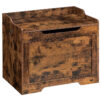 Storage Chest, Banc de rangement avec charnière de sécurité, OrganisatCoffre de rangementent rétro, Storage Trunk, Boîtier sur le dessus, Les soutiens 220 kg, Banc à chaussures d'entrée, Assemblage facile, Brun rustique