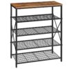 5-Tier Shoe Rack, Freestanding Shoe Organizer, Shoe Storage Rack, 16-20 Pairs of Shoes, Shoe Shelf for Entryway, 71 x 29 x 82.5 cm, Metal Frame,