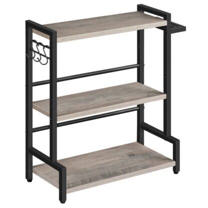 racks à épice, étagère d'organisateur de comptoir, organisateur de bureau, étagères de bureau debout, support de rangement de cuisine, gain de place, pour les épices, pots, bouteilles d'huile, grisé-noir,