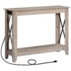 39.4" console table narrow sofa table with outlets & usb ports hallway