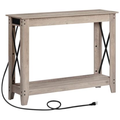 39.4" Konsoltabel smal sofabord med forretninger & USB Ports Hallway