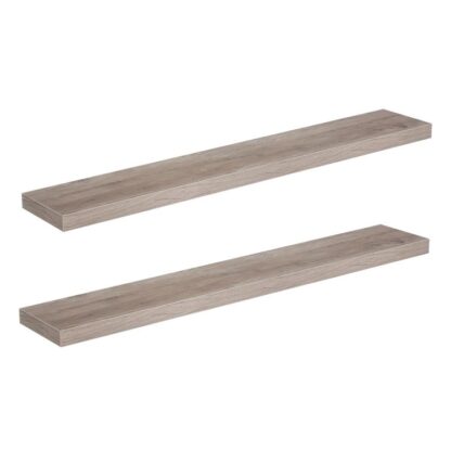étagères flottantes, Ensemble de plate-forme murale de 2, 47.2 étagères suspendues avec des supports invisibles, pour salle de bain, chambre à coucher, toilettes, cuisine, bureau, décor de salon, Grille