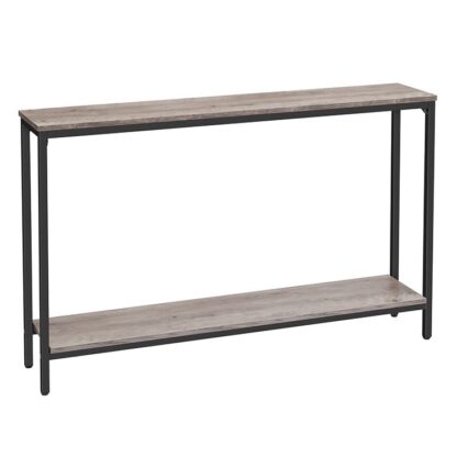 Konsollbord, 47.2" Inngangsbord, Industrial smal sofabord med hylle, Inngangsbord til stue, Gang, Foajé, Korridor, Kontor, Tre ser aksent ut