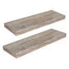 Insieme di 2 Mensole a muro 60 x 20 X 3.8 Scaffali cm cm con staffe invisibili per bagno camera da letto da cucina da cucina soggiorno
