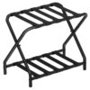 porte-bagages, Racks à bagages pliants pour chambre d'hôtes, support de valise, 27 x 15.3 x 22 pouces, Porte-bagages pliables en métal avec sangles en nylon, gain de place, chambre à coucher, hôtel, noir