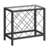 Wine Rack Countertop, 10-Bottle Wine Storage Rack, Wine Holder Freestanding, Tempered Glass Panel, Wine Display Shelf, for Bar, Dining Room, Kitchen, Black