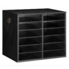 Organizzatore di letteratura in legno, 12-Sorter dei file slot, Sorter di posta rimovibile, Cassetta postale in classe, Organizzatore di posta, Organizzatore di archiviazione in carta, per ufficio, studio, aula, nero
