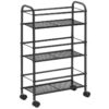 3-carrello di archiviazione, carrello rotolante stretto su ruote, carrello da cucina per spazi stretti, per lavanderia, ufficio, bagno e cucina