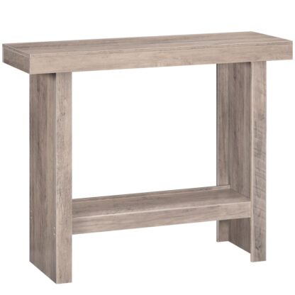 Grauholzkonsolentisch, 100CM Holzeingangstisch für den Flur, Schmaler Sofa -Tisch hinter der Couch, Moderne Foyer -Tische für den Eingang, Wohnzimmer, Gang, Einfache Montage