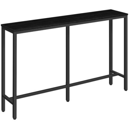 Konzolový stůl, Úzký vstupní stůl, 47.2 Internace Sofa Table, Couch Table, Dlouhý chodbu pro obývací pokoj, Ložnice, Robustní a stabilní, Snadné sestavení, Černý