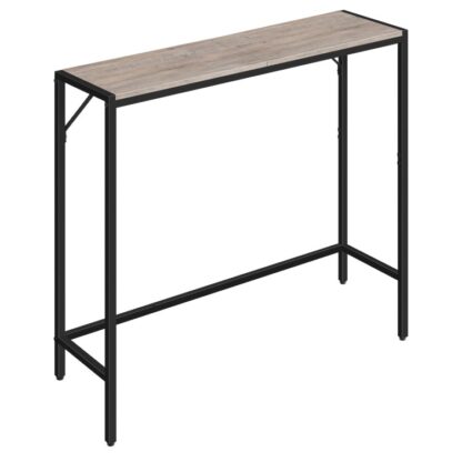 Konsol Dësch, Schmuel Sofa Dësch, 30.1" Kleng Canapé-Dësch, Dënn sofa Dësch, Säit Table fir Hal, Wunnzëmmer, Foyer, Korridor, Grënn a schwaarz
