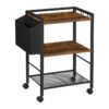 support d'imprimante, grand 3 table d'imprimante mobile de niveau avec stockage sur roues, Sous-bureau de chariot d'imprimante roulante.