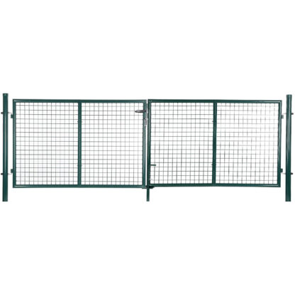 Geata gairdín, Since plátáilte barra cruach doirse fál, Ngeata, 325 x 100 cm (W X H.), le láimhseáil, Trí, Eochracha, Éasca le suiteáil, Faiche