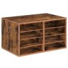 Organisateur de littérature en bois, 8-Trieur de fichiers à sous, Trieur de courrier amovible, Boîte aux lettres de classe, Organisateur de papier, Organisateur de courrier, pour le bureau, Étude, Salle de classe, Brun rustique