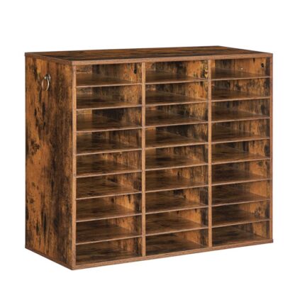 Organisateur de littérature en bois, 27-Organisateur de fichiers de machines à sous, trieur de courrier amovible, boîte aux lettres de classe, organisateur de courrier, Organisateur de stockage en papier, pour ses fonctions, étude, Salle de classe, marron rustique