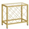 wine rack countertop, 10-bottle wine storage rack, wine holder freestanding, tempered glass panel, wine display shelf, for bar, dining room, kitchen, gold