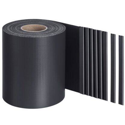PVC Privacy Screen Strips for Double Wire 40m x 19cm Extra Thick Roll Fence Film Privacy Screen Protector Strips Opaque Windproof With 25 Clip grigio scuro