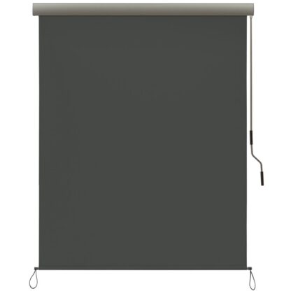 Ciego vertical, Blackout Roller Blind, Pantalla de privacidad para balcón, 2.5 incógnita 1.4 metro (Alto x ancho), Toldo retráctil, Protección solar al aire libre, Caja de aluminio, Gris oscuro