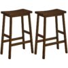 ensemble de tabourets de bar 2, chaises de bar à bambou, 26 tabourets de comptoir de cuisine pouces avec repose-pied, tabourets de selle, pour le salon, salle à manger, salle de fête, style industriel, moka