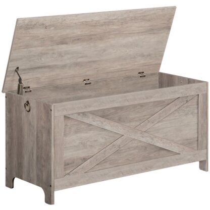 39.4" cófra stórála, Binse stórála iontrála sturdy le insí sábháilteachta, binse bróg retro, cuma adhmaid troscán accent don seomra suí, seomra codlata, Gránna