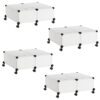 Rangement sous le lit avec roulettes, Ensemble de 4 Organisateurs de rangement amovibles, Conteneurs de stockage cachés, Rabattable, pour organiser les vêtements de la chambre, Feuilles, Couvertures, Blanc