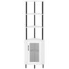 Corner Shelf with Storage, 64.8" Tall Industrial Corner Cabinet, 5-Tier Corner Bookshelf with Doors, Corner Display Cabinet Plant Stand, Display Shelves Rack for Home, White