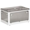 22.2 Gal Storage Bins with Lids, Folding Storage Box with Wheels and 5 Doors, Collapsible Plastic Storage Bin, Stackable Storage Containers, for Home, Office Organizing, White