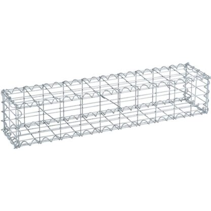 Stone Gabion Garden Gabion 100 x 30 X 30 Araperlerle CM Spiral Konektörü, Metal kafesler, Pas geçirmez galvanizli çelik, Duvar bölümü, Bahçe