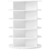 5-Tier 20 Pair Rotating Shoe Rack Entryway Hallway Coatroom Hallway White