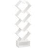 Étagère à livres, 5-Bibliothèque d'arbre à niveaux, Blanc Modern Heart en forme de plancher debout Book de rangement de rangement pour CD dans un petit espace, Étagère en bois pour l'étude, Bureau à domicile, Salon, Chambre à coucher, Blanc
