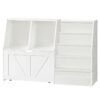 bibliothèque pour enfants, bibliothèque à quatre couches, Rack de livres de rangement pour tout-petit, étagères de l'organisateur de jouets avec tiroir mobile, armoire à organisation de jouets, affichage du livre, pour salle de jeux, nursery, chambre d'enfants, blanc