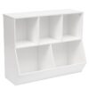 La libreria per bambini, Postboard della libreria, Cubby di stoccaggio, mensola, armadietto per giocattoli, Adatto alla stanza dei bambini, stanza dei giochi, corridoio, asilo, scuola, bianco
