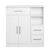 Mobile da bagno indipendente, Mobiletto da bagno con cassetti, Organizer da bagno con 2 Ripiani regolabili, 2-Armadietto con porta, Cassetti regolabili, per il bagno, Toilette, e Cucina,